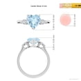 thumbnail image 5 of ANGARA Natural 1.4 ct Aquamarine and Diamond Three Stone Engagement Ring in 14K White Gold for Women (Size-8mm) | March Birthstone, Anniversary, Jewelry Gift for Women | Natural Aquamarine Ring, 5 of 10