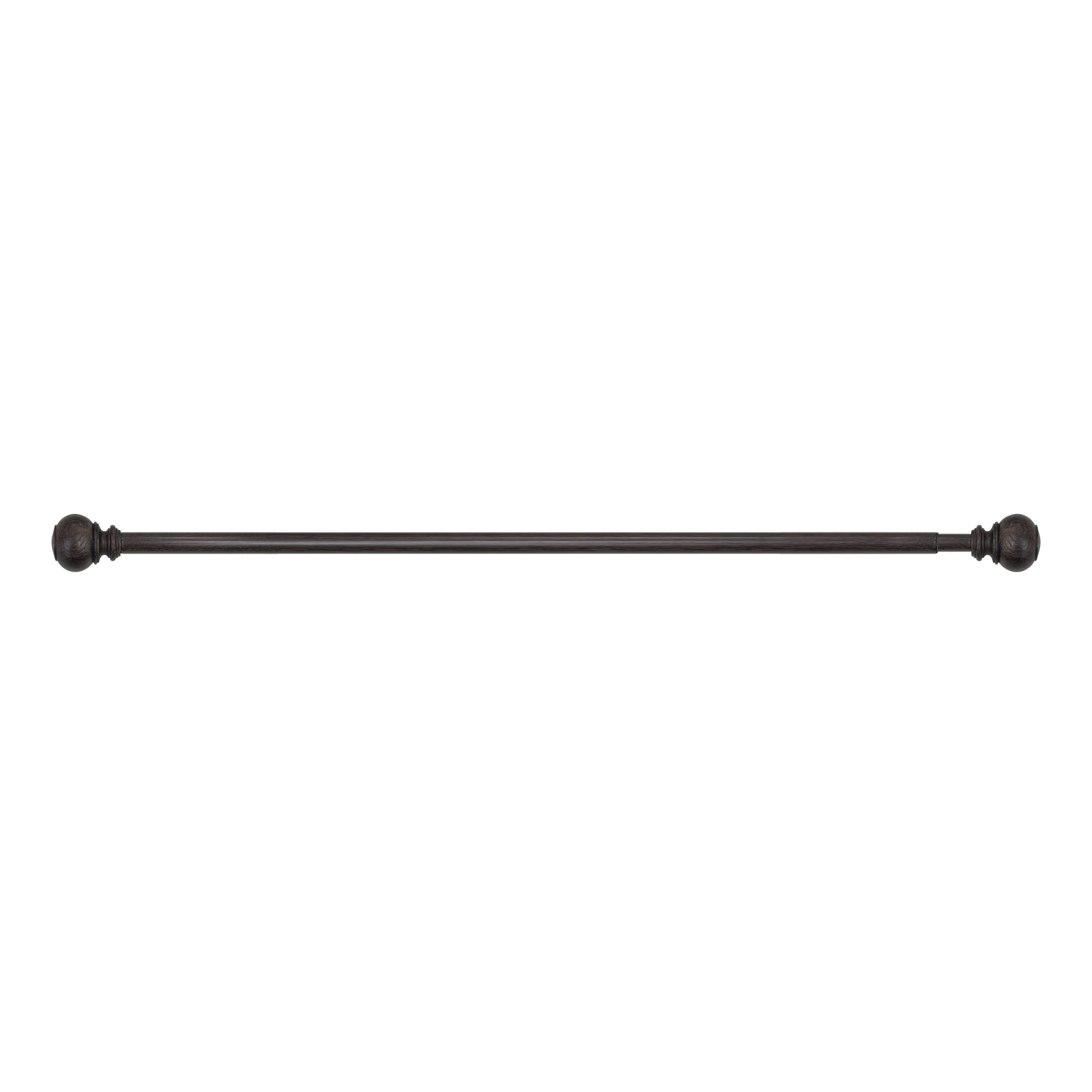Better Homes & Gardens 1" Faux Tobacco Oak Knob Curtain Rod, 42-120"