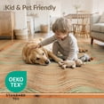 thumbnail image 4 of ODIKA 4'x6' Washable Area Rug Stain Resistant, Low Pile, Easy Care Orange Green Continuous Swirls Weathered Surface Artistic Layout for Dorm Room, Small Living, 4 of 7