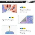 thumbnail image 3 of Coolnut Kawaii Mermaid Tail Sink Splash Guard for Faucet 2 Packs Faucet Absorbent Mats, Scales Colorful Faucet Handle Drip Catcher Quickly Drying Mat for Kitchen Counter Bathroom, 30"x5.5" RV, 3 of 7