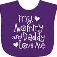 thumbnail image 3 of Inktastic Mommy and Daddy Love Me Valentine Boys or Girls Baby Bib, 3 of 4