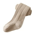 thumbnail image 5 of ATOGUTA Girls Footed Dance Sockings Ballet Tights Kids Super Elasticity Warm School Uniform Tights for Girls Beige, Sizes 2T-10, 5 of 6