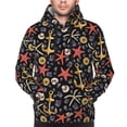 thumbnail image 4 of Hoodies for Men - golden anchors starfishes shells rope Long Sleeve Comfrt Men'S Fashion Hoodies & Sweatshirts, Sweatshirts for Men Hoodies Pullover Clothing Clothes with Pouch, 4 of 7