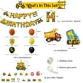 thumbnail image 4 of New Birthday Flag Backdrops Decor toys Truck Bulldozer balloon Birthday party Decoration Construction theme kids latex balloons STYLE D, 4 of 8