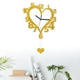 thumbnail image 6 of CarpNettore Acrylic Wall Clock with Arabic Numerals, Silent Movement, Heart Shape Decorative Gold, 6 of 9