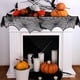 thumbnail image 4 of Decoraciones de chimenea de Halloween Mesa de comedor de tela de araña de encaje negro Namotu HMHZ1962, 4 of 5