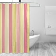 thumbnail image 2 of Yayeee Shower Curtain with Hooks 72"x72" Waterproof Fabric Bathroom Hanging Decor, Pink and Yellow Striped Pattern, 2 of 5