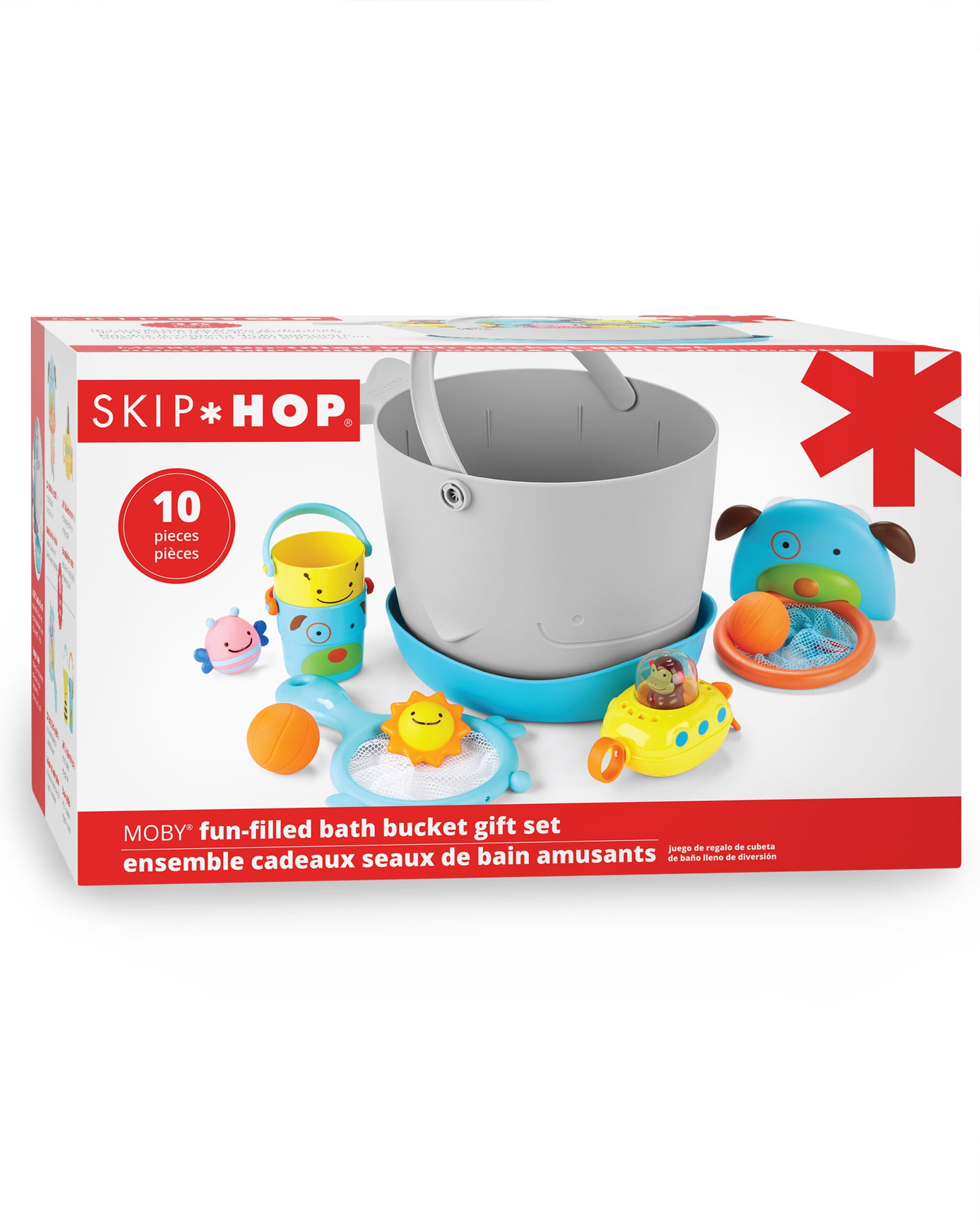 Skip Hop MOBY Fun-Filled Bath Toy Bucket Gift Set