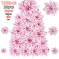 thumbnail image 2 of 100-1 pieza de 14,5 cm de flores artificiales de Navidad, adornos para árboles de Navidad, adornos de Feliz Año Nuevo, flores falsas de Navidad, 2 of 5