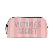 Victoria's Secret White Laser Cut Faux Leather Clear Hanging Travel Bag Makeup Case New, Size: One Size