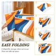 thumbnail image 2 of Yayeee Collapsible Cube Storage Bin with Lid Fabric Closet Decorative Basket with Handles, Orange Abstract Wavy, 2 of 7