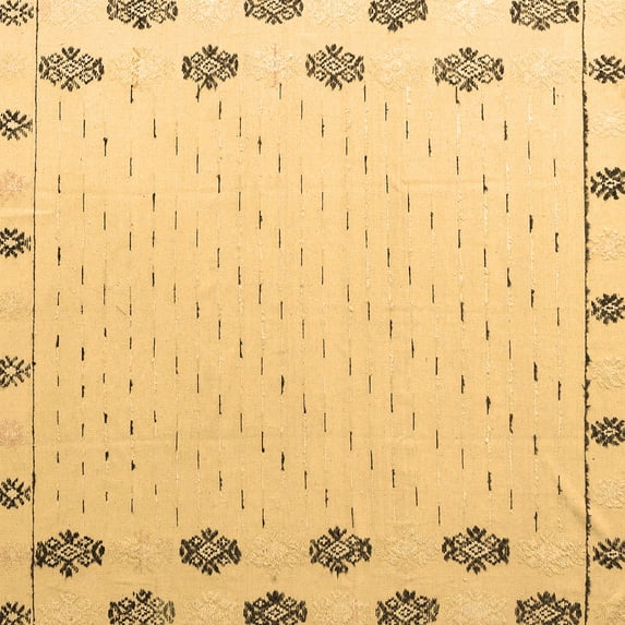 Ahgly Company Indoor Square Solid Brown Modern Area Rugs, 4' Square