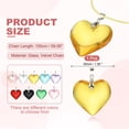 thumbnail image 2 of Collar de Choker de Corazón Amarillo Uxcell, Collar de Corazón Grande de Vidrio con Cadena de Terciopelo Ajustable para Mujeres Y2K, 2 of 6