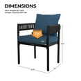 thumbnail image 3 of GRANDPATIO Steel Outdoor Dining Side Chairs - Set of 2, Blue Cushion, 3 of 8
