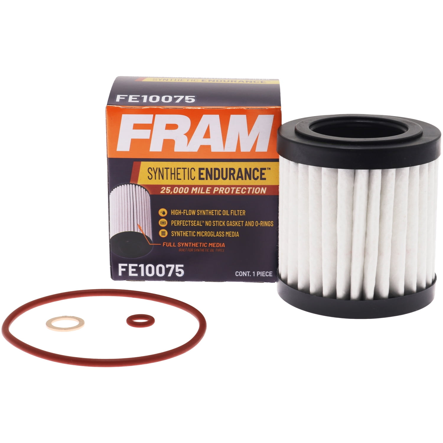 (6 pack) FRAM Synthetic Endurance Premium Oil Filter, FE10075, 25K mile Replacement Filter for Select BMW Vehicles