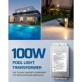 thumbnail image 2 of Transformador de luz para piscina DEWENWILS de 100 W, 120 V AC a 12 V/13 V/14 V, 2 of 7