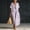 Light Purple, variant on Morttic Women's Stripe V-Neck Batwing Short Sleeve Loose Maxi Dress – Side Pockets Bohemian Casual Summer Vacation Dress Matcha Green，S