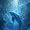 Whale, variant on Dolphin Underwater Ocean Scene Canvas Print, Wall Art for Living Room Bedroom Office Bathroom Hotel Home