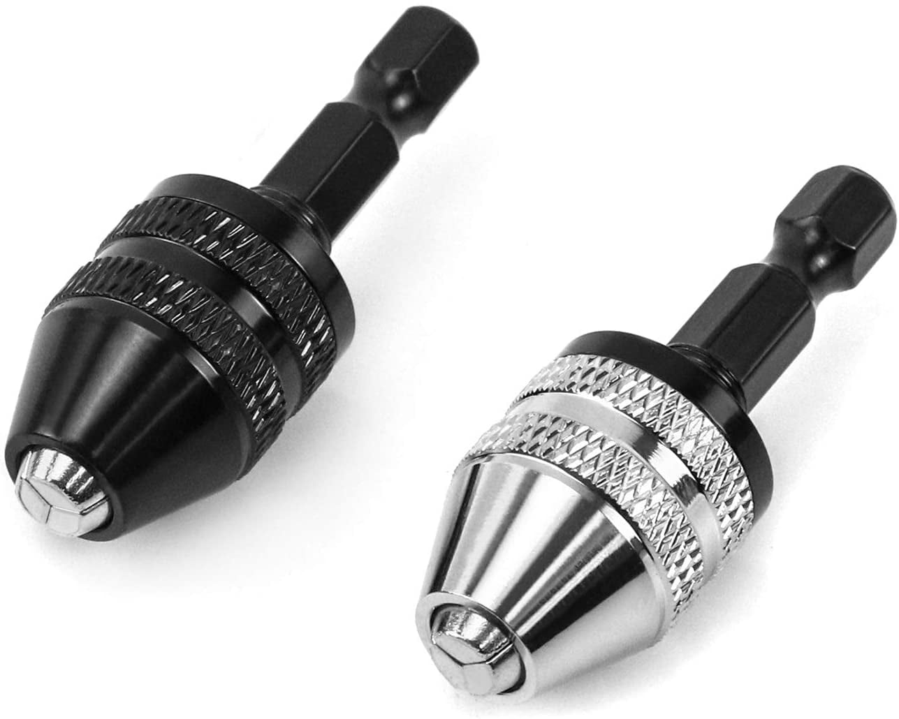 mini drill head, 1/4 "hexagonal quick-action drill head for cordless screwdrivers, span 0.3-6.5mm, 2 pieces