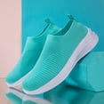thumbnail image 5 of AUDeals Women’s Low Top Platform Sneakers Slip Resistant Nurse Shoes Fashion Gym Jogging Tennis Casual Athletic Shoes (Green, 7), 5 of 7