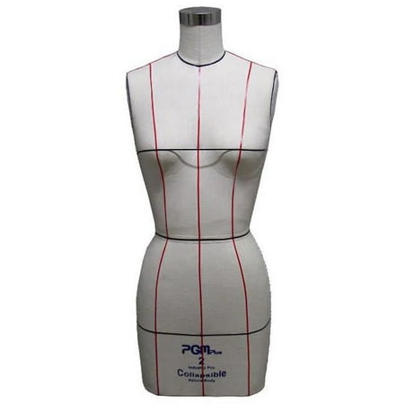 PGM 601-4 Industry Grade Missy Dress Forms with Natural Hip & Height Adjustable Base, Size 4