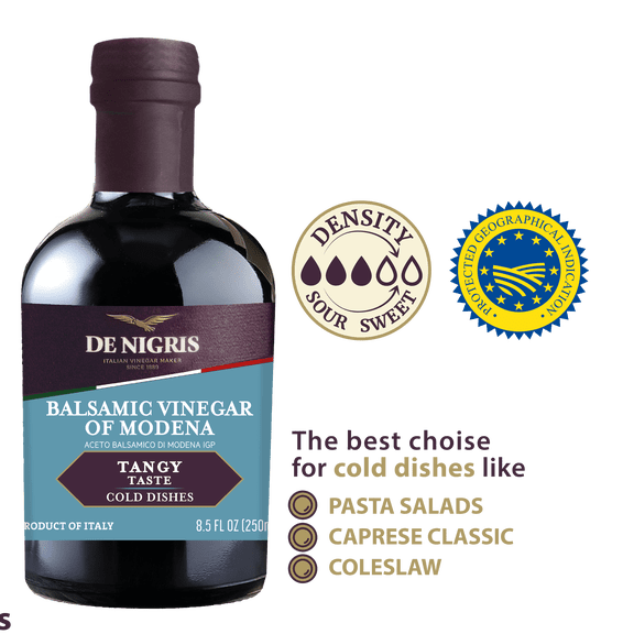 De Nigris Tangy Flavor Balsamic Vinegar of Modena PGI, 8.5 oz