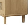 thumbnail image 4 of Oak Natural Rattan 3-Drawer Dresser, MDF, 4 of 12