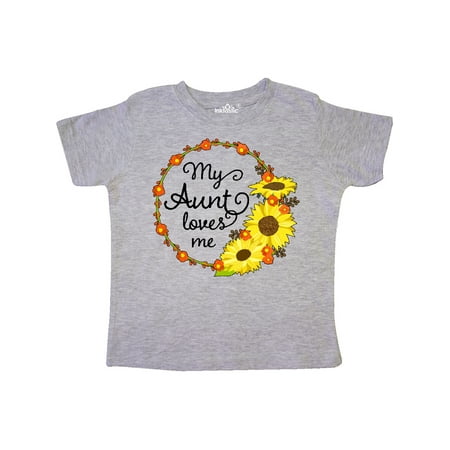 

Inktastic My Aunt Loves Me with Sunflower Wreath Gift Toddler Boy or Toddler Girl T-Shirt