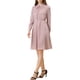 thumbnail image 4 of Vestido midi A-line de satén con cuello atado INSPIRE CHIC para mujer en rosa XS, 4 of 5