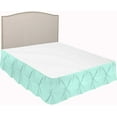 thumbnail image 2 of D.N.G. BEDDINGS 1 Piece Pinch Pleated Bed Skirt, 12 Inch Deep Pocket, 800 Thread Cotton 100% Egyptian Cotton, Queen Size (60" x 80") Inch, Solid Aqua Blue, 2 of 3