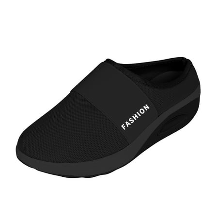 

Wandatree Women s Casual Mesh Shoes Non Slip Baotou Round Head Wedge Slippers