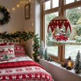 thumbnail image 3 of Welcome Sign for Front Door, Christmas Truck Round Metal Wall Art Wreaths, Farmhouse Xmas Tree Red Buffalo Plaid Outdoor Indoor Wall Hanging Sign for Porch Decor Housewarming Gifts 11.8 Inch, 3 of 8