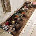 thumbnail image 5 of Cinvoph 2pcs Christmas Area Rugs for Living Room Kitchen Bedroom Beside Laundry Room Washable Rug Non Slip Low Pile Stain Non-Slip Soft Foldable, 5 of 7