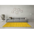 thumbnail image 3 of Ahgly Company Machine Washable Indoor Rectangle Solid Yellow Modern Area Rugs, 5' x 8', 3 of 4