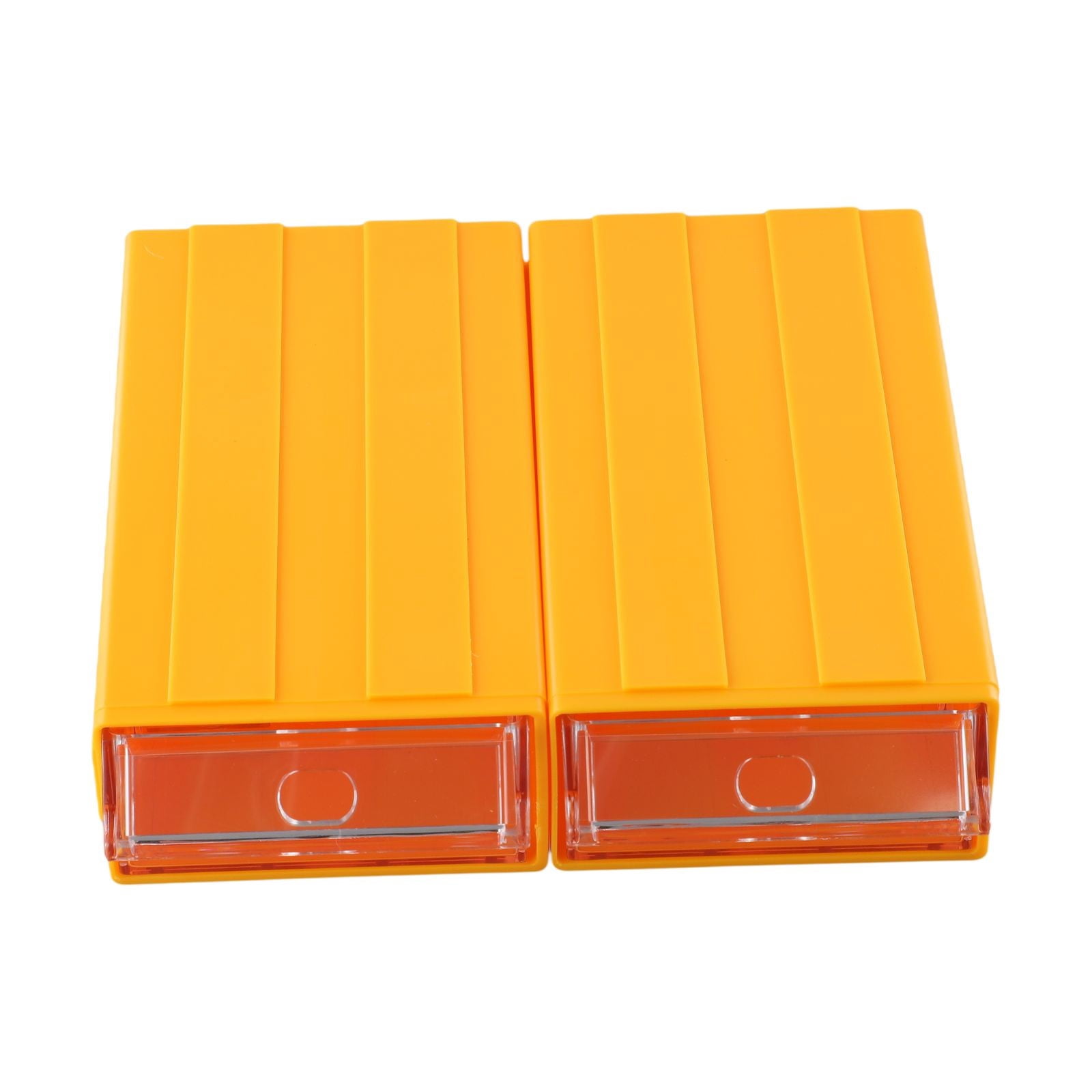 Hardware Tool Storage Box Stackable Plastic Screw Nail Beads Storage Container Component Drawer Toolbox Organizer 2Pcs Yellow Smile Home