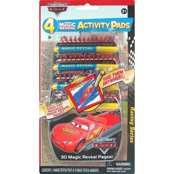 Cars Mini Magic Reveal Activity Pads 4 Pack
