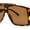 Tortoise - Brown, variant on Stylish Mens Bold Squared Rectangle Flat Top Racer Plastic Sunglasses Black - Smoke