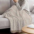 thumbnail image 3 of Beige Pink Floral Blanket Soft Cozy Warm Throw Blanket for Couch, Plush Fuzzy Flannel Fleece Blankets for Sofa, Spring Flowers Bed Blankets Lightweight Gifts for Women, 40"x50", 3 of 9