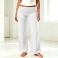 thumbnail image 6 of Hrsba Womens Yoga Pants Elastic Waist Slim Fit Stretch Pants For Women Foldable Full Length Pants, 6 of 8