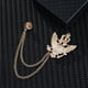 thumbnail image 4 of Broche de traje para hombre con borlas de diamantes y alas de corona de moda, accesorio sencillo que combina con todo, para abrigo y traje, 4 of 5