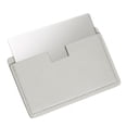 thumbnail image 1 of Espejo de bolsillo Uxcell de acero inoxidable irrompible, espejo compacto de maquillaje con funda de cuero PU (Gris, 2.5 x 3.8"), 1 of 7