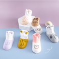 thumbnail image 3 of 3 Double Spring and Autumn Basic Simple Cute Cartoon Boys and Girls Soft Comfortable Breathable Baby Socks Yellow 9M, 3 of 6