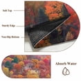 thumbnail image 6 of Round Rugs 4Ft, Red Orange Green Forest Round Area Rug Washable Indoor Throw Carpet, Fall Botanical Tree Maple Leaf Soft Non Slip Circle Rug for Kitchen Nursery Room Home Decor Aesthetic, 6 of 8