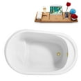 thumbnail image 7 of 51" Streamline N2040PBR Soaking Freestanding Tub and Tray With Internal Drain in Polished Brass, 7 of 7