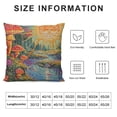 thumbnail image 5 of SHANXI Sunrise Botanical Mushroom River Tree Hand Ugly Sun Orange Purple Velvet Comfortable Decorative Couch Bedroom Sofa Playroom 22x22in, 5 of 5