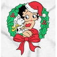 thumbnail image 2 of Santa Betty Boop Christmas Wreath Women Crewneck Sweatshirt Brisco Brands S, 2 of 6