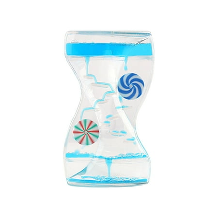 

PUREOY Liquid Motion Bubbler Timer Rotary Wheels Stress Relief Colorful Oil Dropping Hourglass Fidget Toy Home Office Desktop Decoration Kids Adults Gift