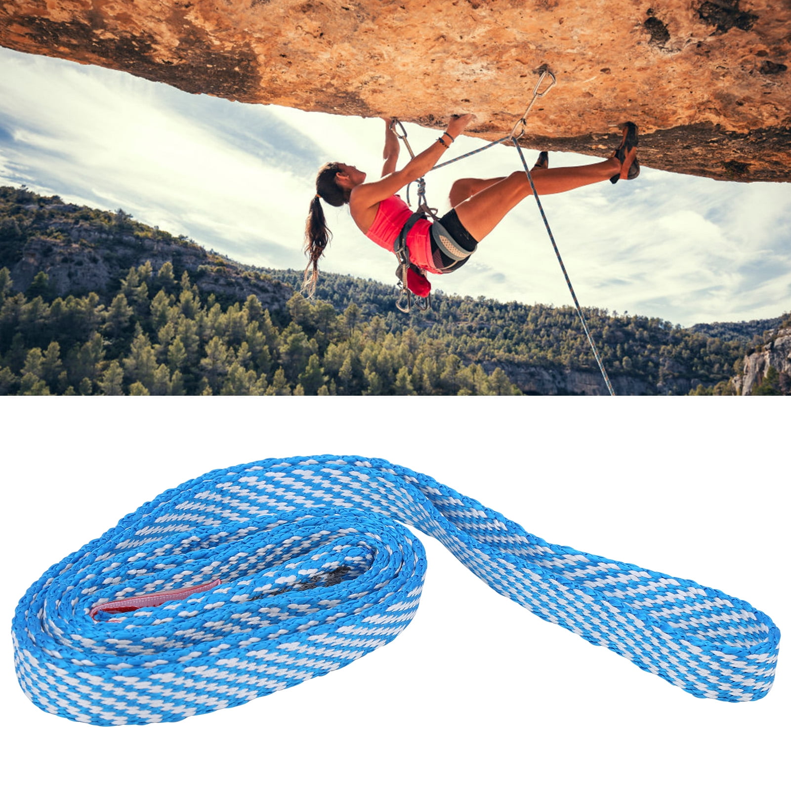 Details about   Portable Camnal 60CM Outdoor Rock Climbing Sling Belt High Strength Sport Band 