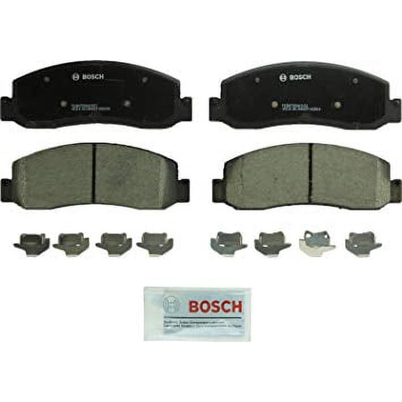 Bosch BC1069 QuietCast Premium Ceramic Disc Brake Pad Set For Ford: 2005-2009 F-250 Super Duty, 2005-2009 F-350 Super Duty, 2010-2012 F-450 Super Duty; Front