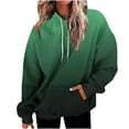 thumbnail image 2 of Juslio Womens Hoodies Womens Sweatshirts Pullover Long Sleeve Outerwear Casual Army Green, 2 of 7